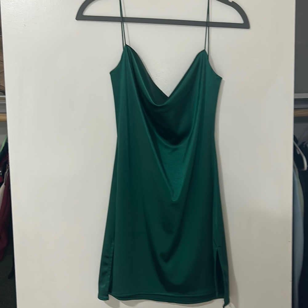 Green mini dress